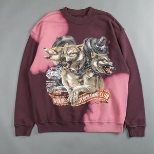 Darc Sport Come Find Out “Vintage London” Crewneck in Purple Dusk Acid Wash